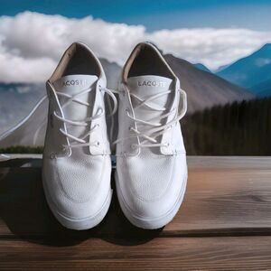 Lacoste Mens White Bayliss 119 1 U Athletic Casual Dress‎ Shoes US 11 M
